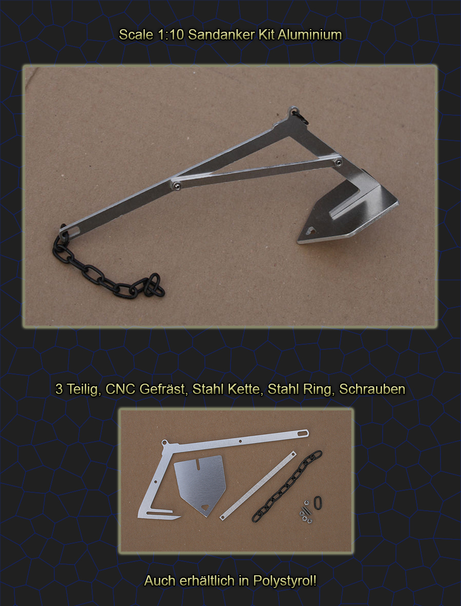 Sandanker Boot Scale 1:10 Sandanker Kit Aluminium - DT-C-Rallye-Racing-Shop